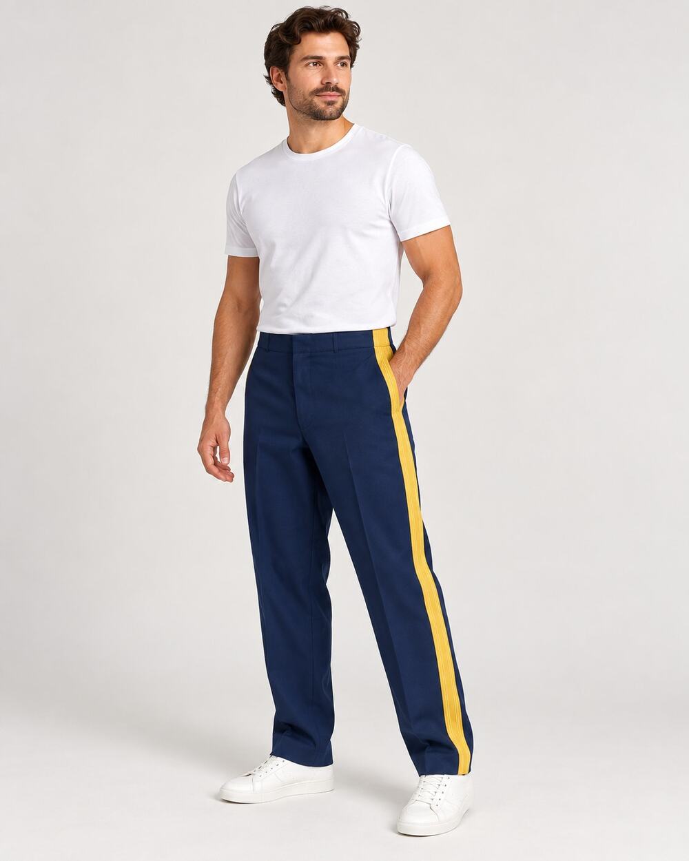 Vintage 1950s US Army Dress Blue Trousers Gold Braid Desmond’s 32x28